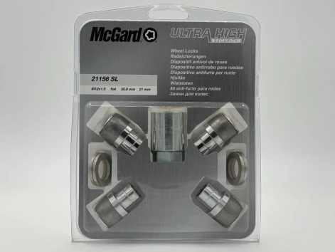 McGard 21156SL Секретные гайки M12 x 1.5 плоская с прессшайбой (21мм балон.ключ)