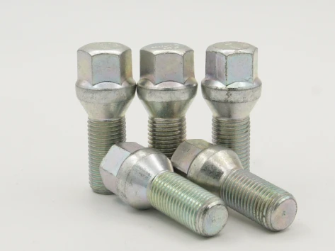 Болт M14*1,50*28, Конус, ключ 17, цинк