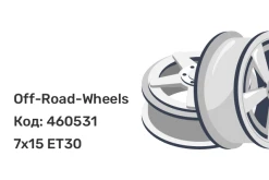 Off-Road-Wheels Black mat 7x15 5x139.7 ET30