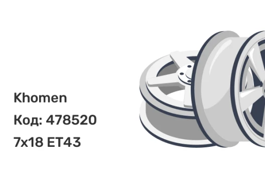 Khomen KHW1816 7x18 5x112 ET43 Khomen KHW1816 7x18 5x112 ET43
