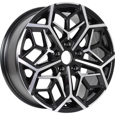 KDW 7x17 5*114,3 Et:50 Dia:66,1 Black_Front_Polished