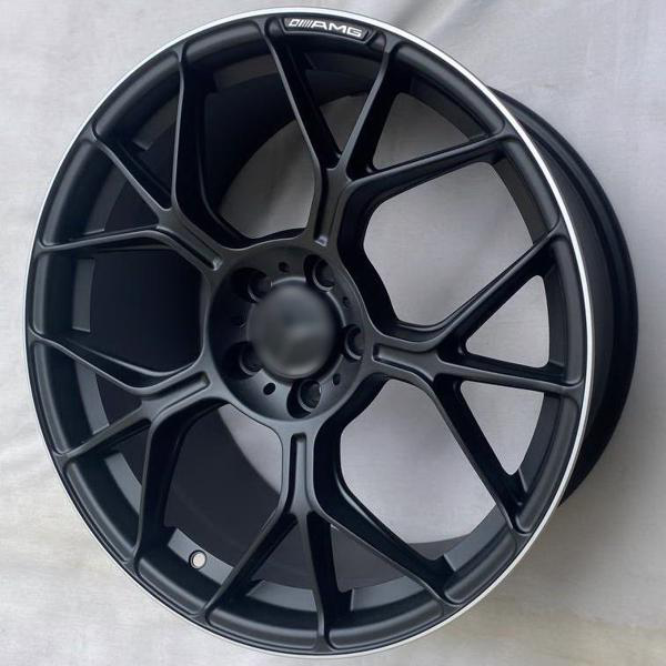 Replica FR 8,5x19 5*112 Et:40 Dia:66,6 Satin Black Machined Lip