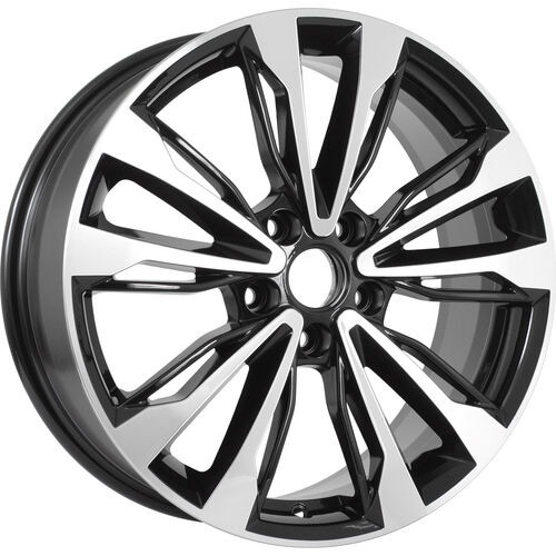 KDW 7x18 5*108 Et:47 Dia:60,1 Black_Front_Polished