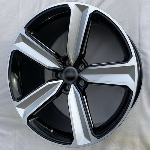 Replica FR 9x20 5*112 Et:37 Dia:66,4 Black Machined Face + Milling Line