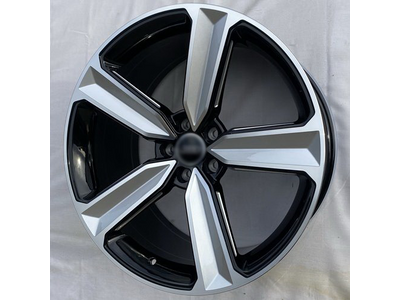 Replica FR A431 9x20 5*112 Et:37 Dia:66,4 Black Machined Face + Milling Line